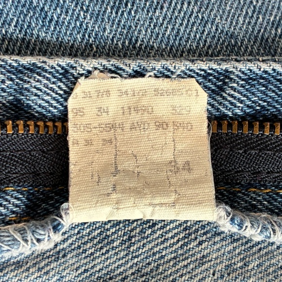 Vintage 90s Lee Women’s Jeans Size 14 Long High Rise Blue Denim USA Made - Picture 9 of 14